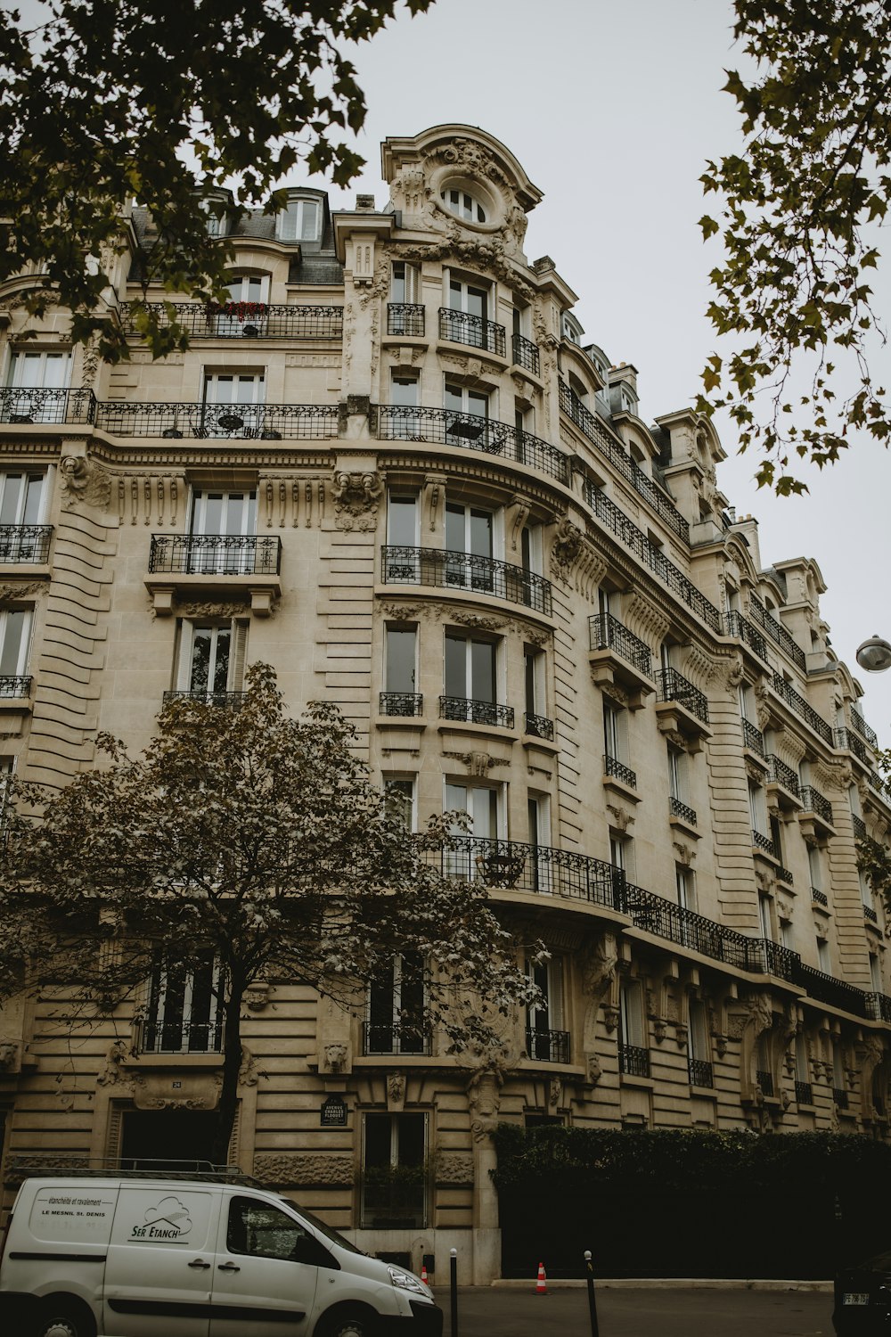 a large building with balconies