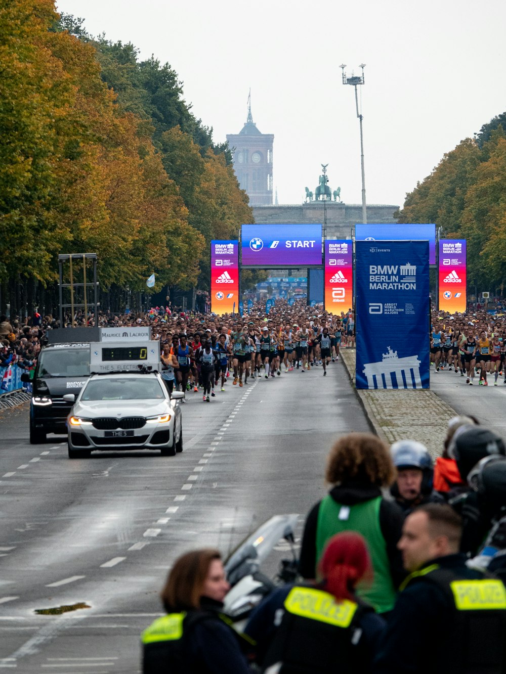 a crowd of people on the street