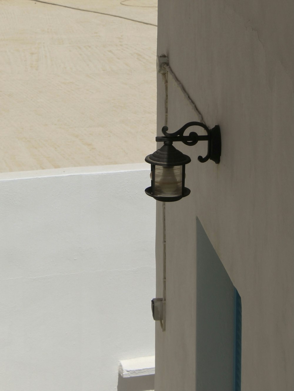 a lamp on a wall