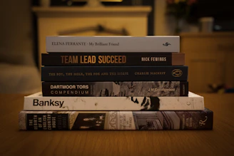 a stack of books
