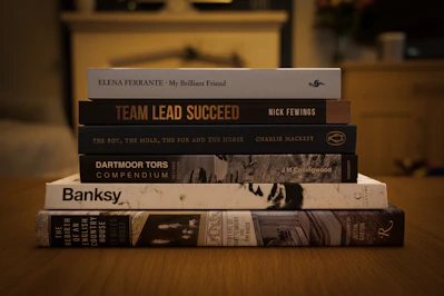 a stack of books
