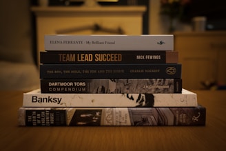 a stack of books