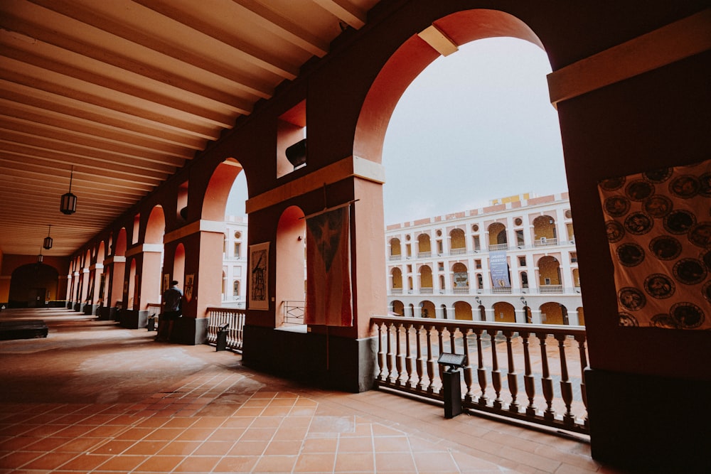 a large building with a large arched window