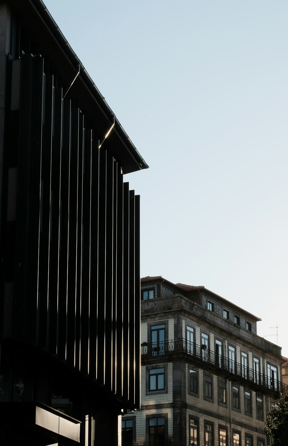 a building with a large glass window