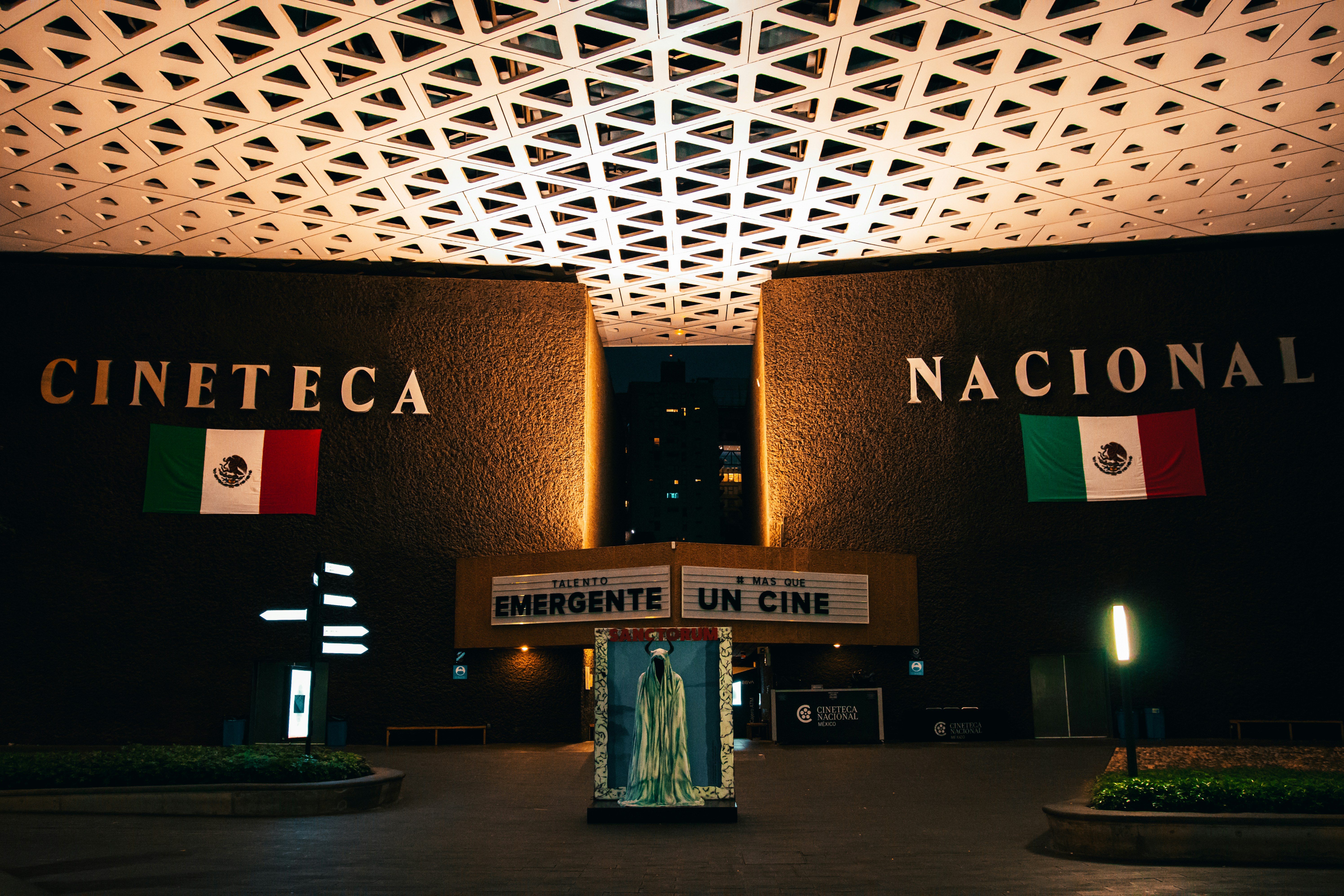 a building with a sign on the front