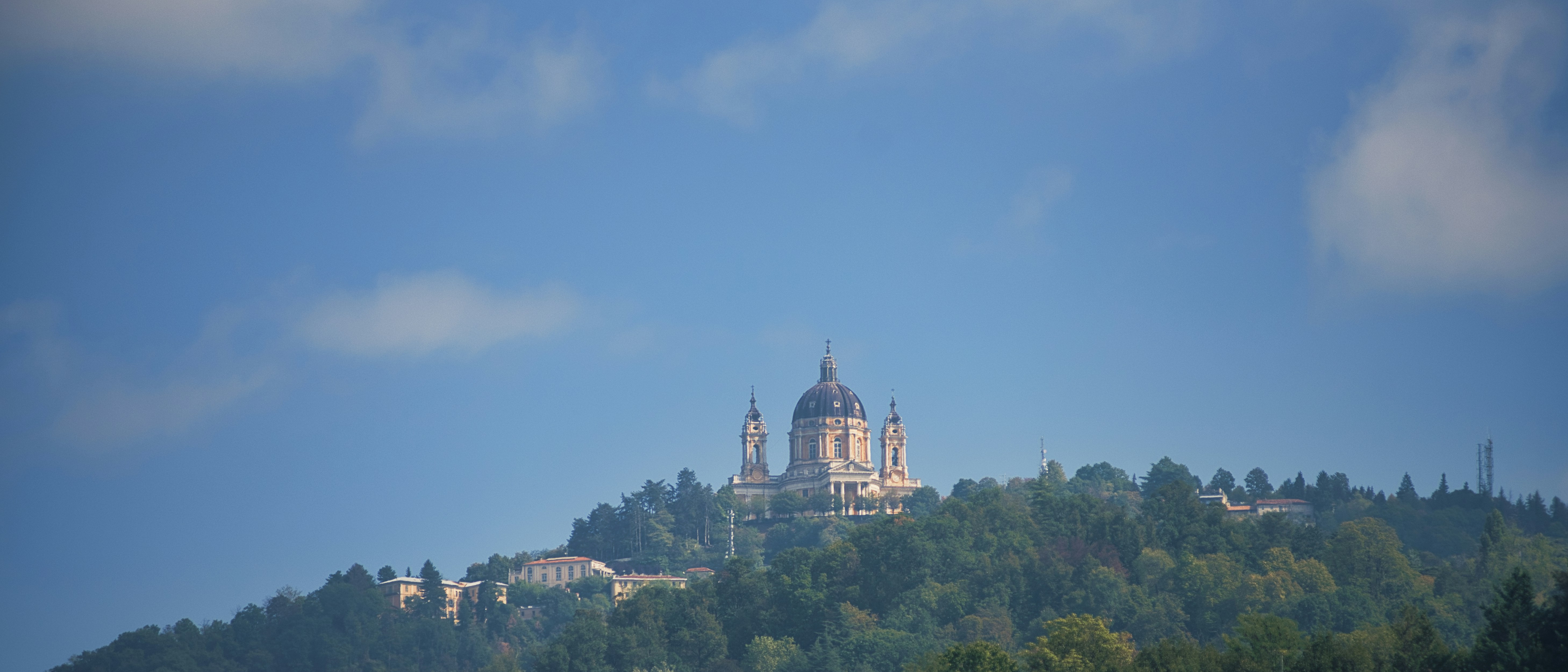 a building on a hill