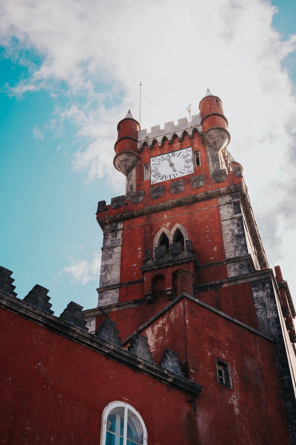 a clock on a tower