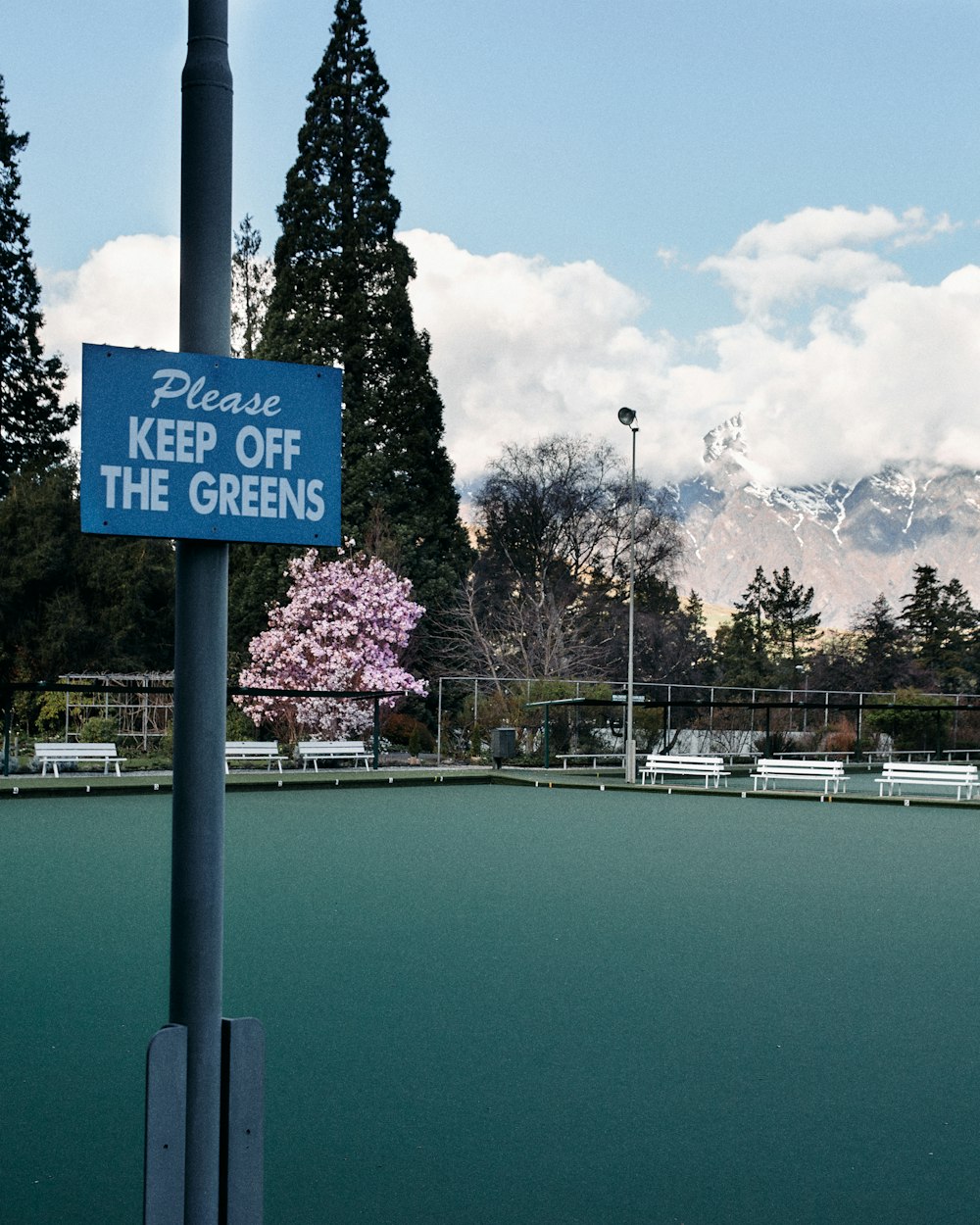 a sign on a pole