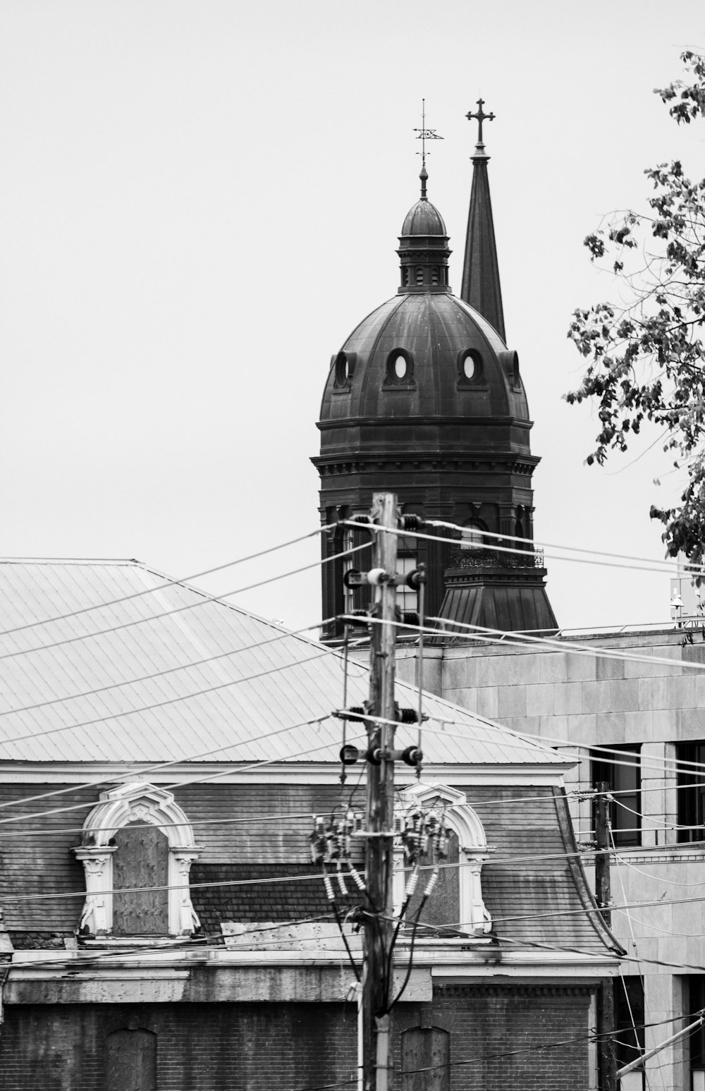 a building with a tower