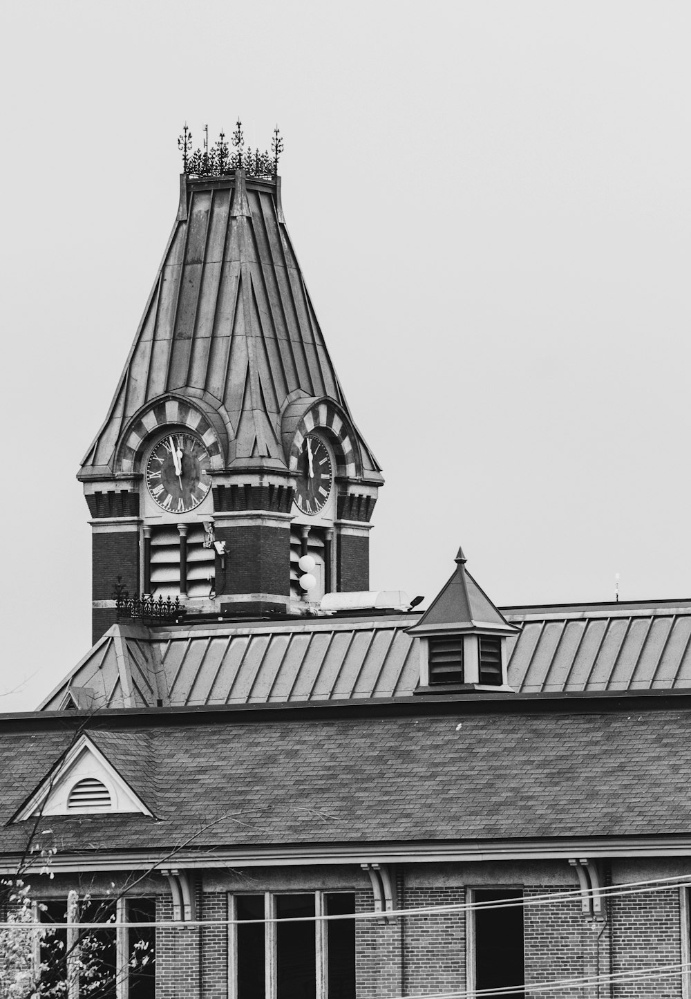 a clock on a tower