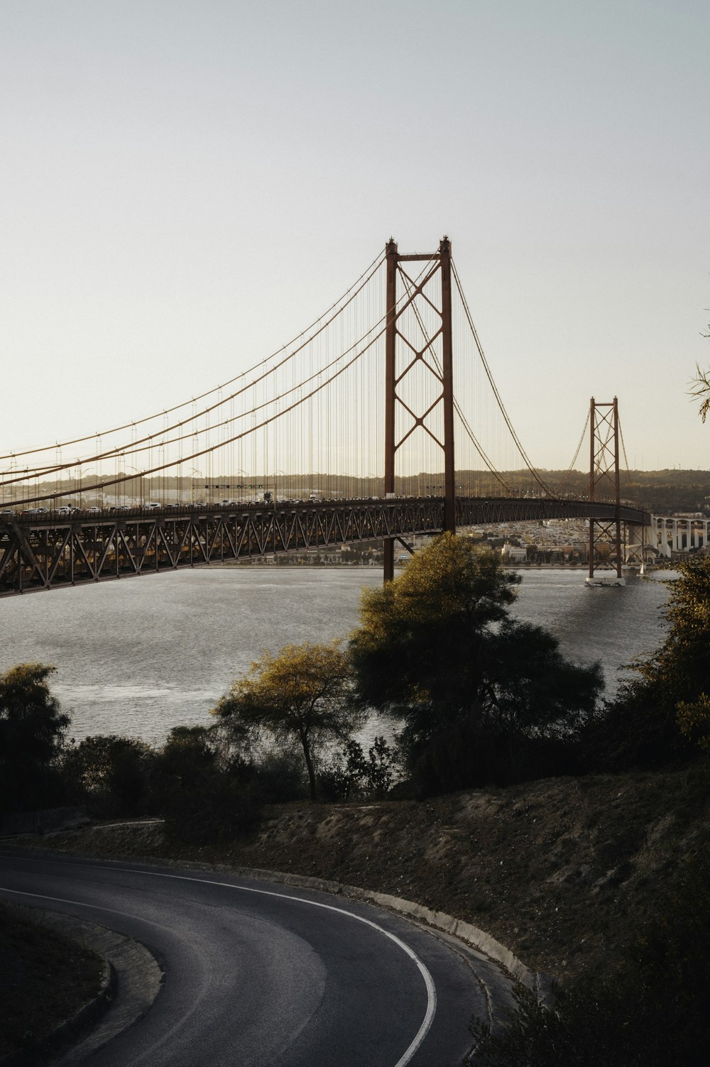 a bridge over a river