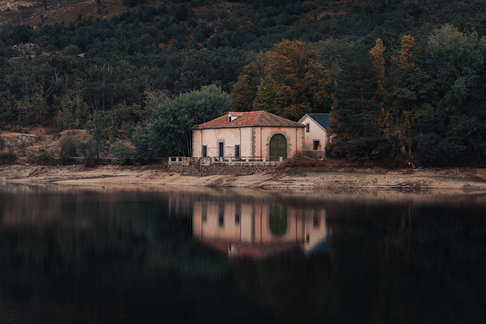 a house by a lake