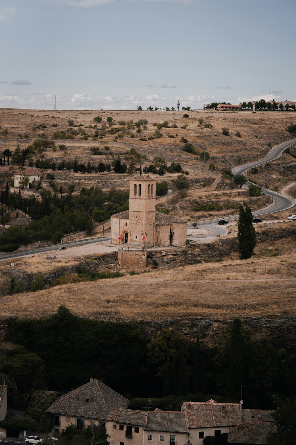 a building on a hill