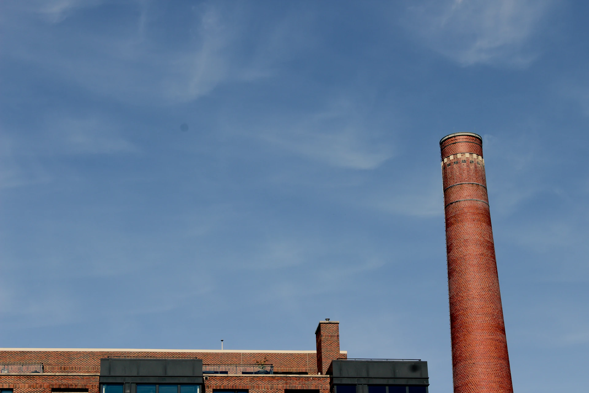 a tall chimney on a building
