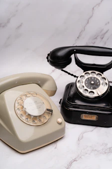 a telephone and a camera