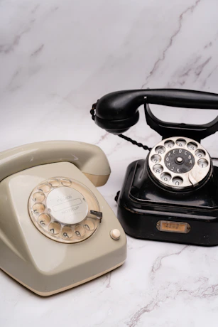 a telephone and a camera