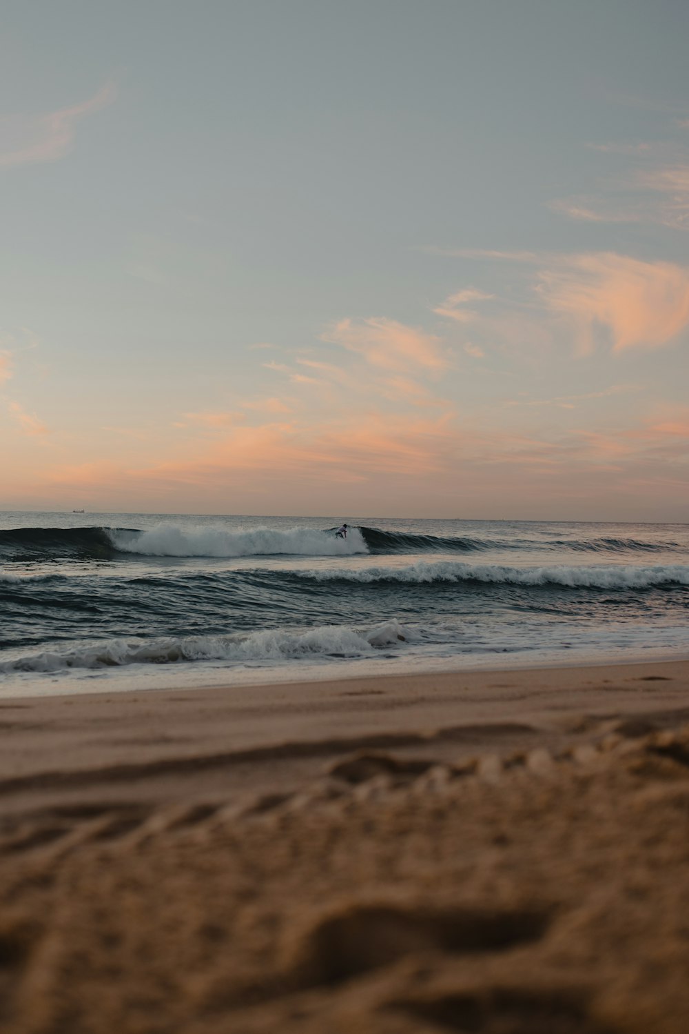 waves crashing on a beach