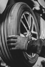 a person holding a metal object