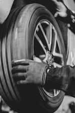 a person holding a metal object