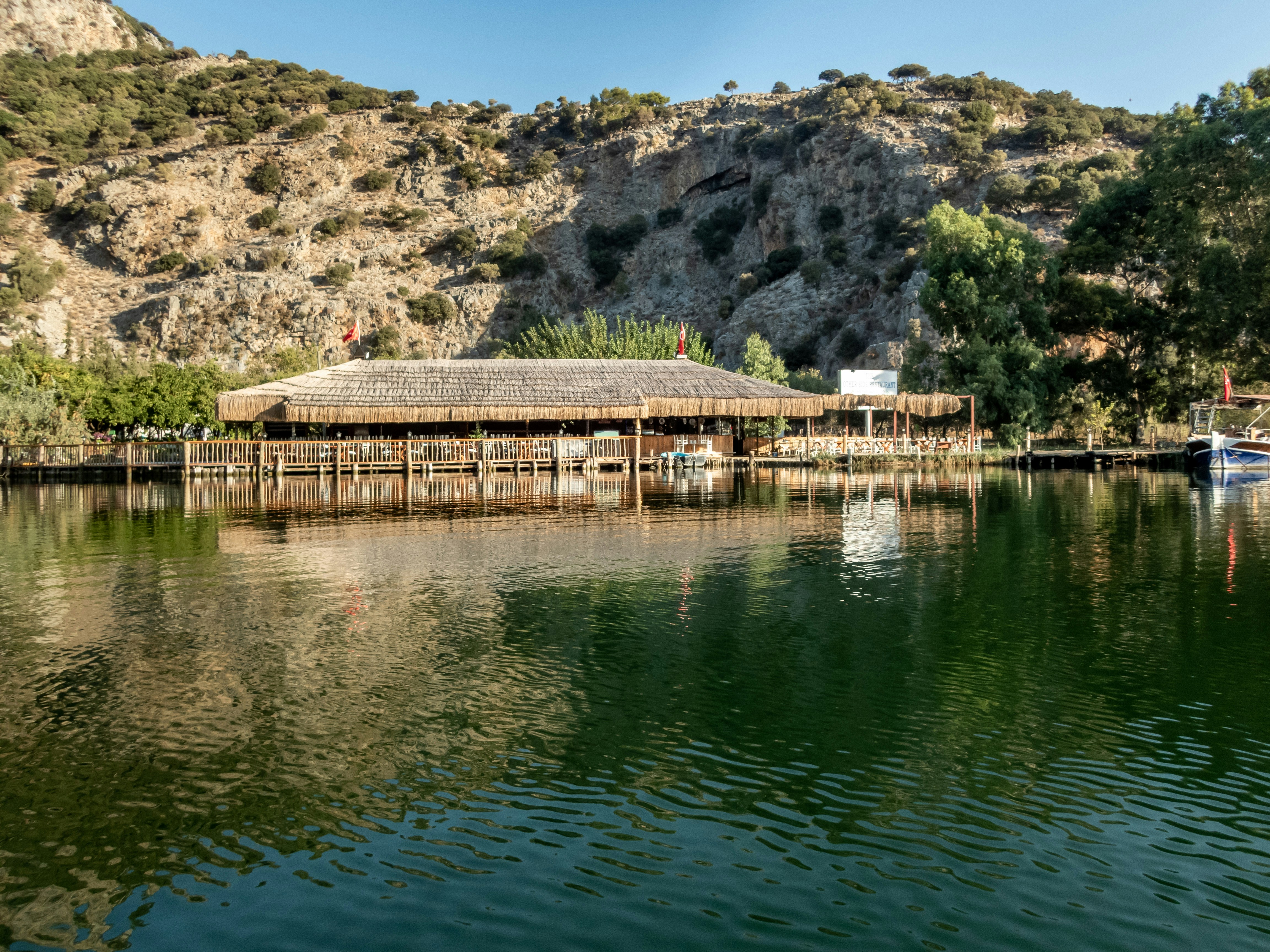 Crossing the river at Dalyan towards Kaunos, Turkey