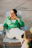 a person sitting in a chair