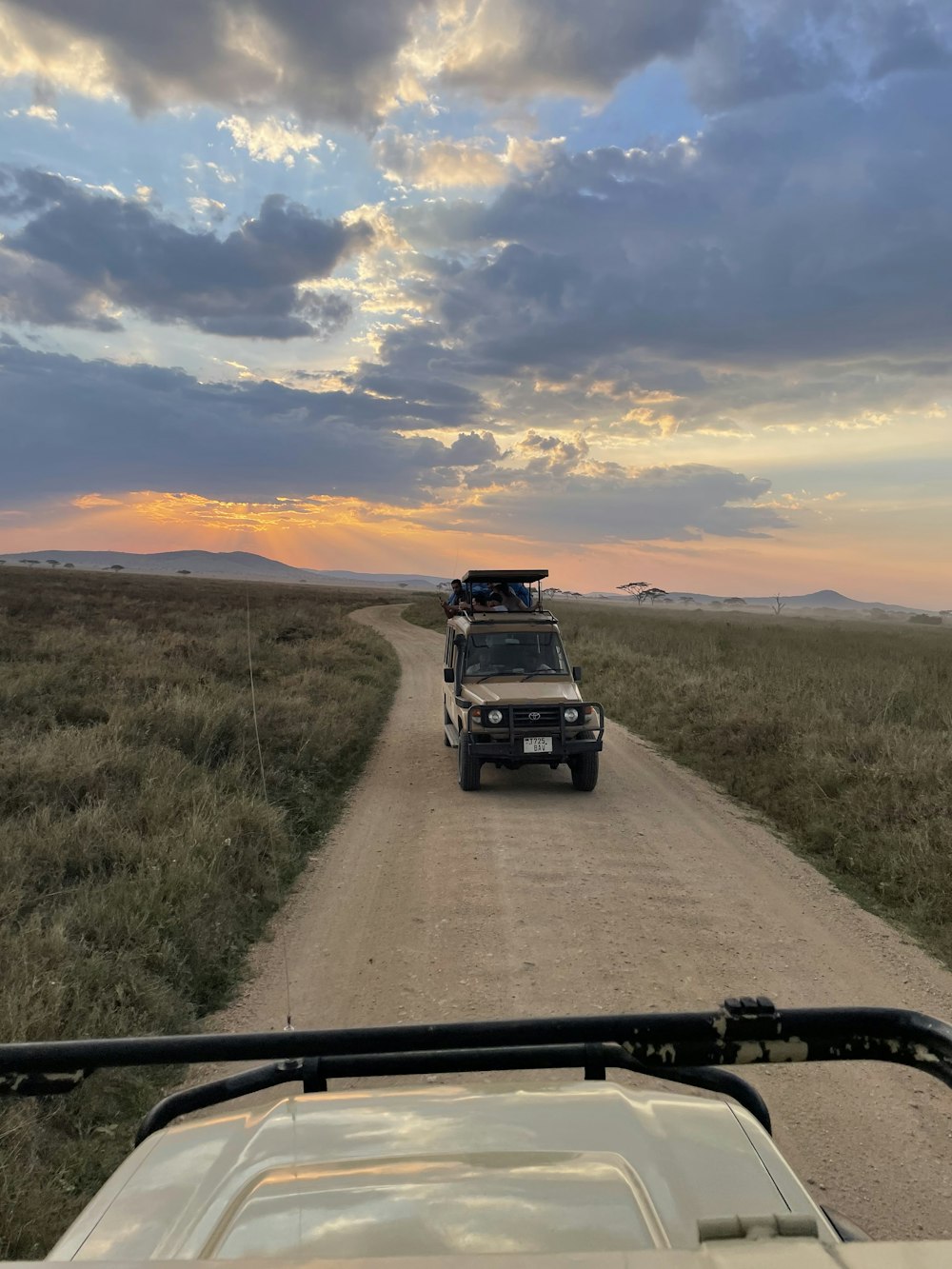 a car on a road