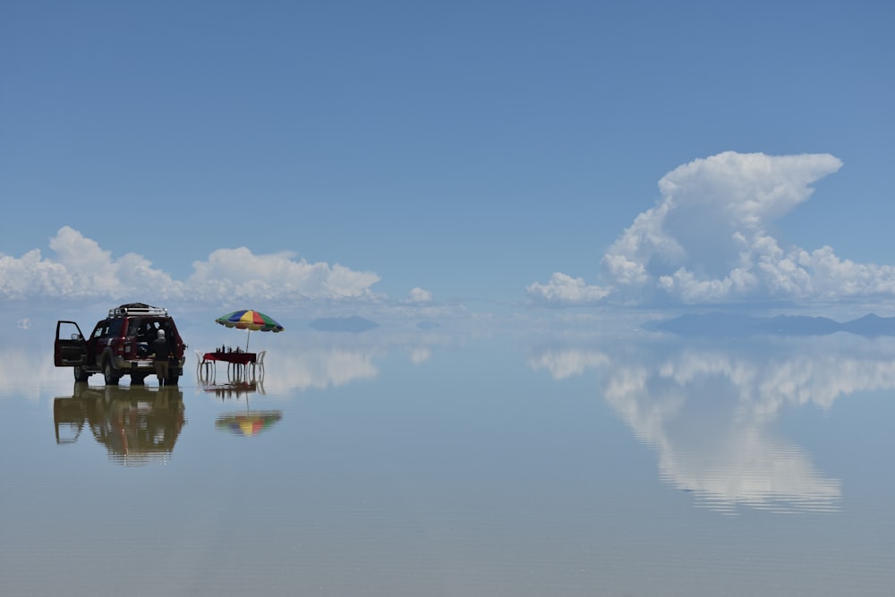 a couple of boats on water