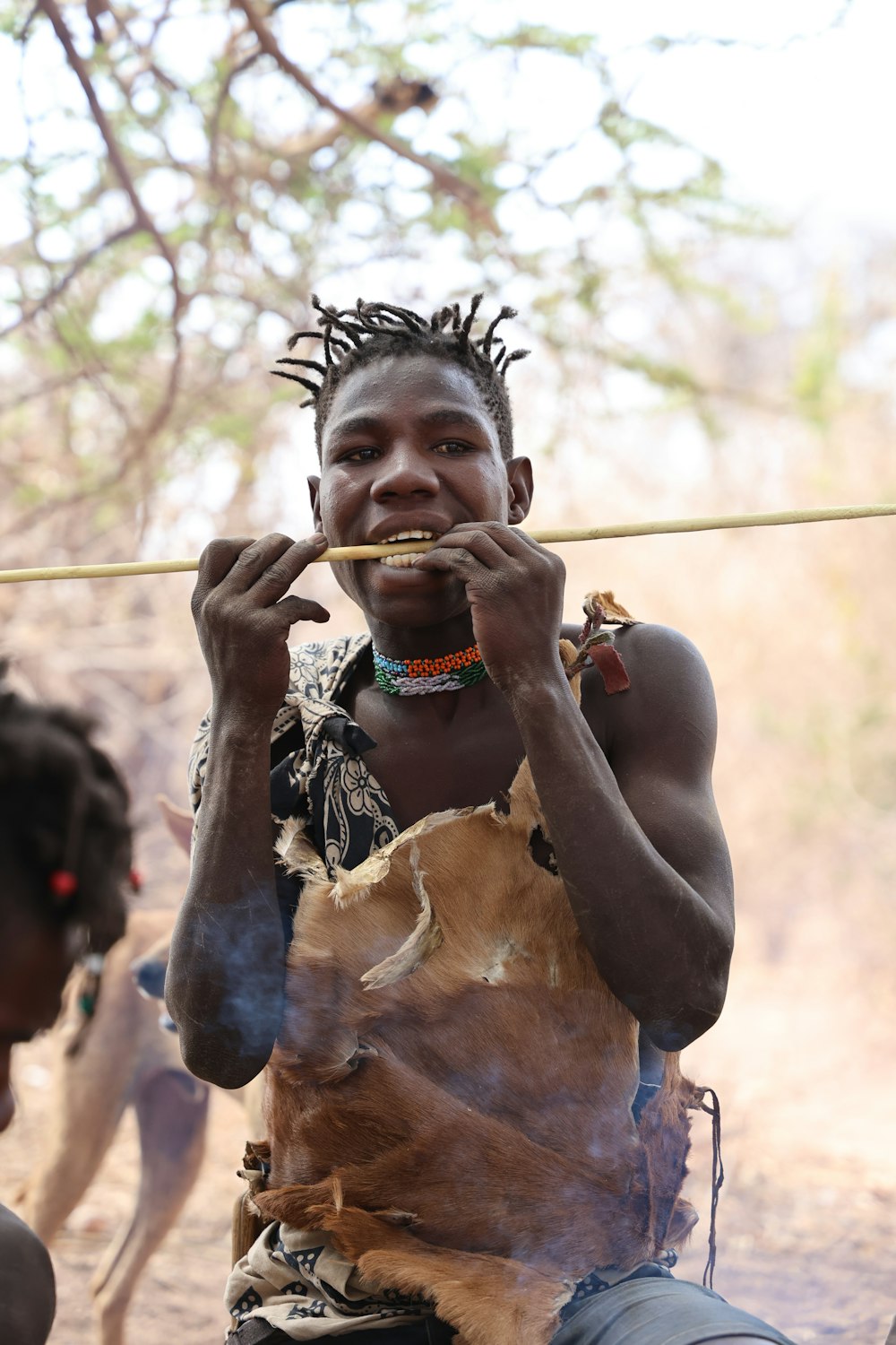 a person playing a flute