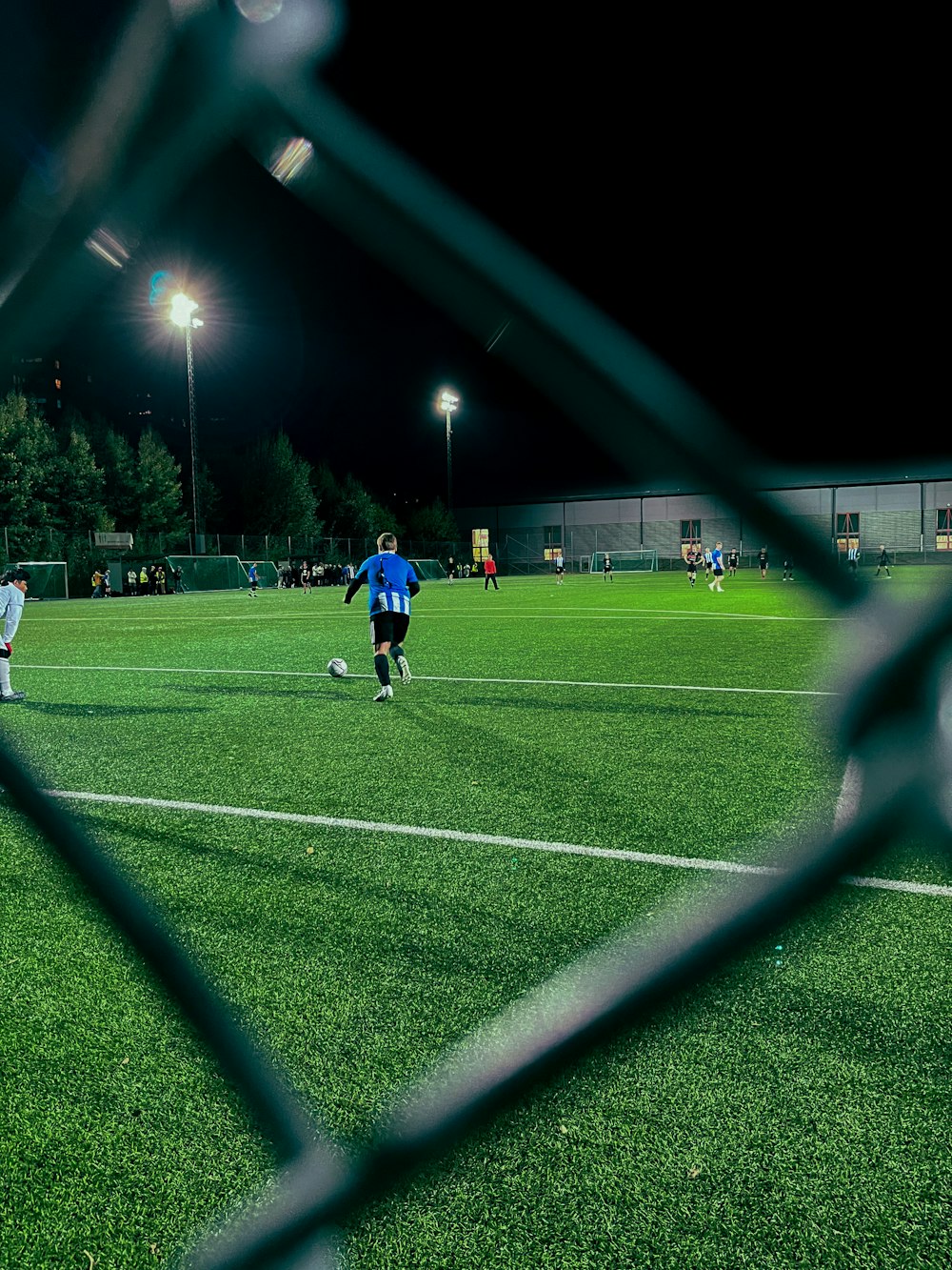 a person playing football