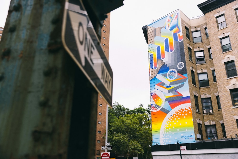 a large mural on a building