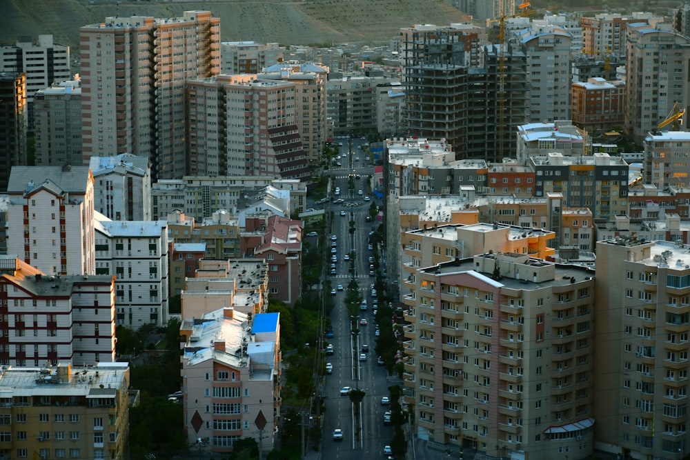 a city with many buildings