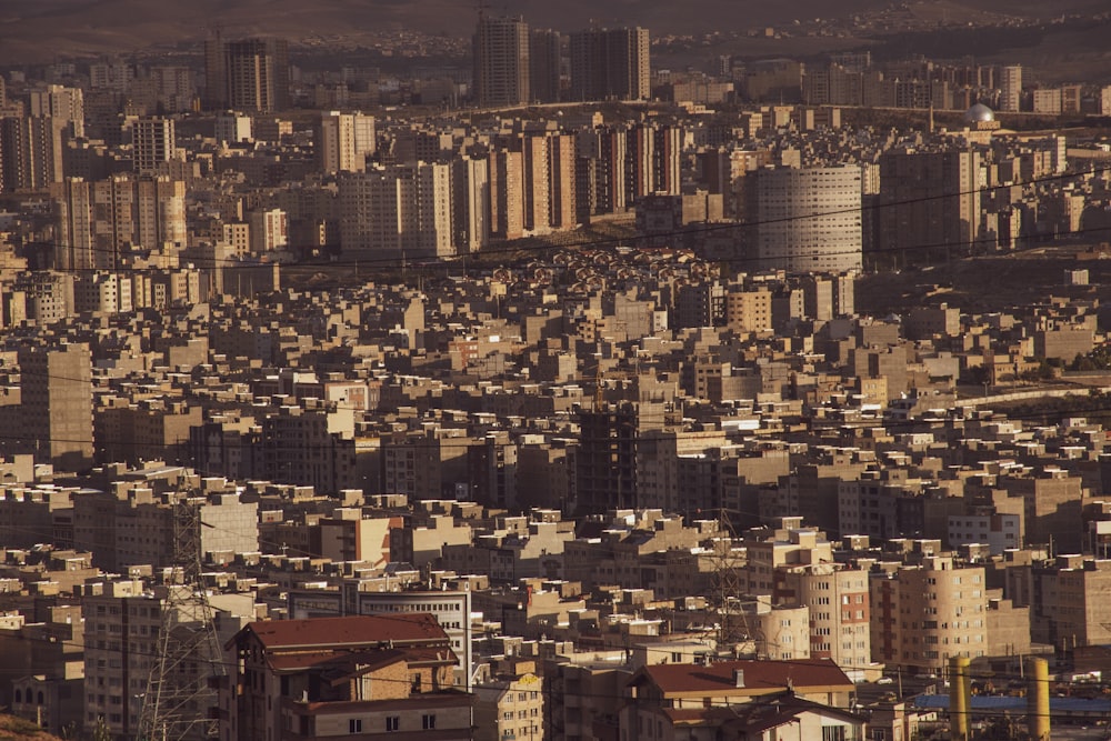 a city with many buildings