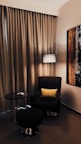a chair and a table in a room