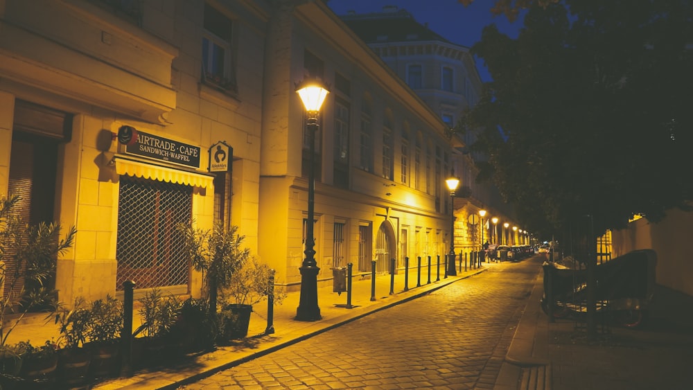 a street with buildings on either side