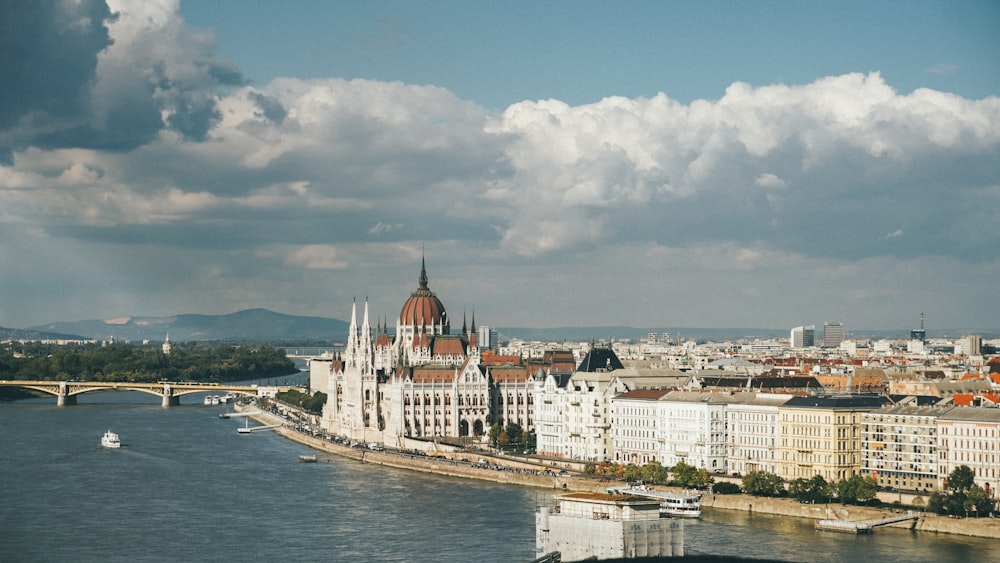 Hungarian Parliament Building next to a body of water