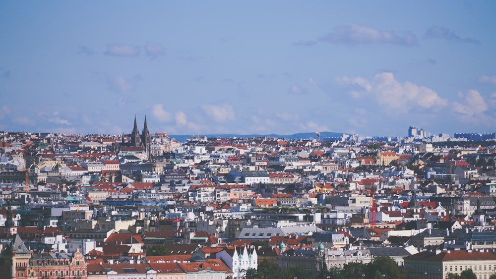 a city with many buildings