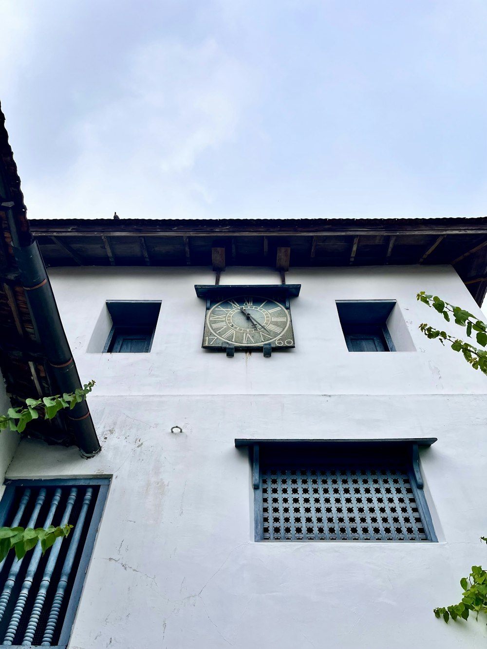 a clock on a building