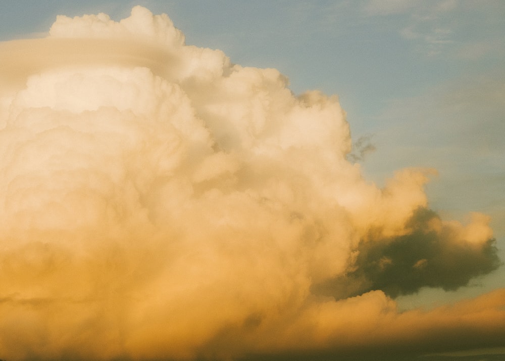 a large cloud of smoke