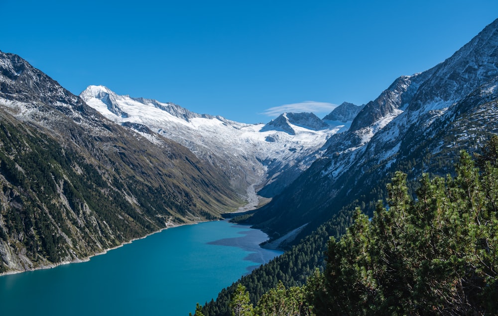 a river between mountains