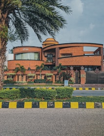 a building with a gold roof