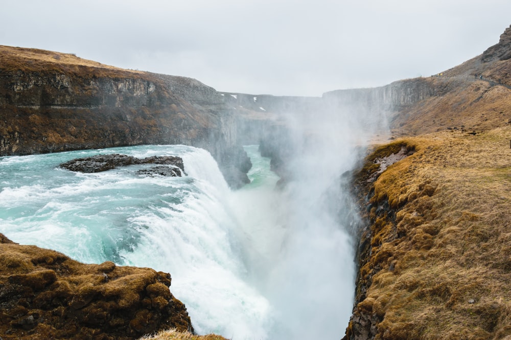 Aldeyjarfoss in a rocky place