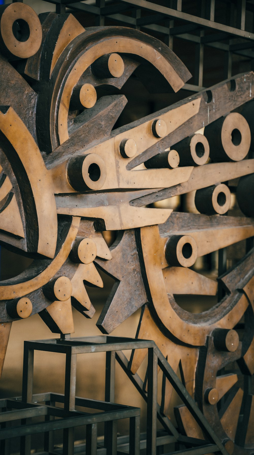 a wooden sign with letters on it