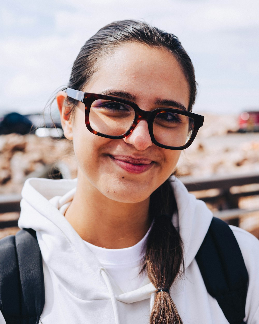 a man wearing glasses