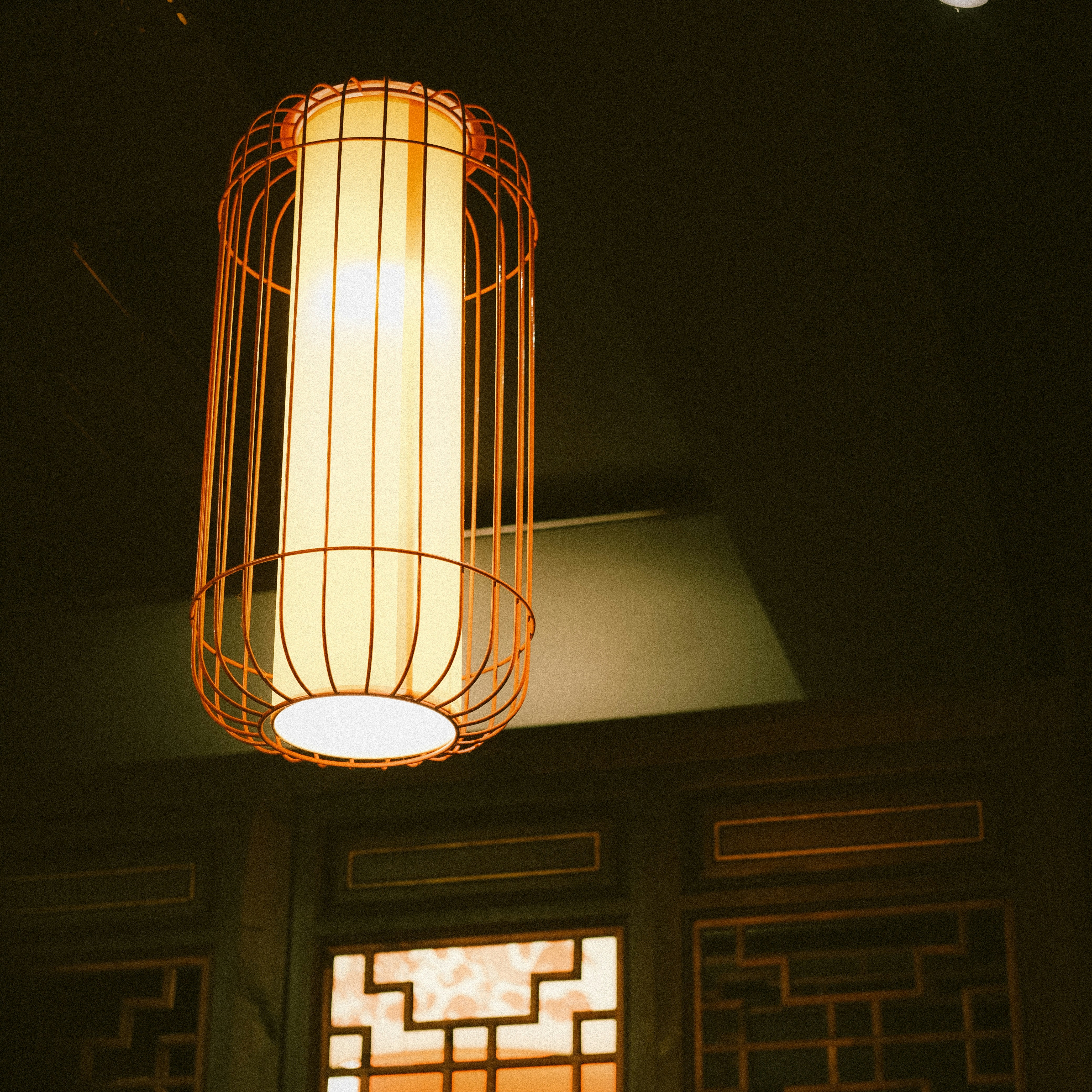 a light from a ceiling