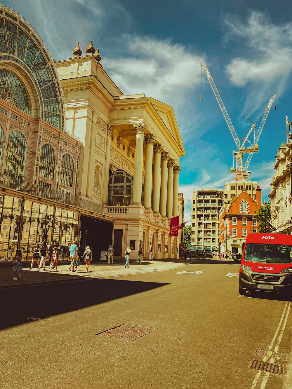 a large building with a large arch