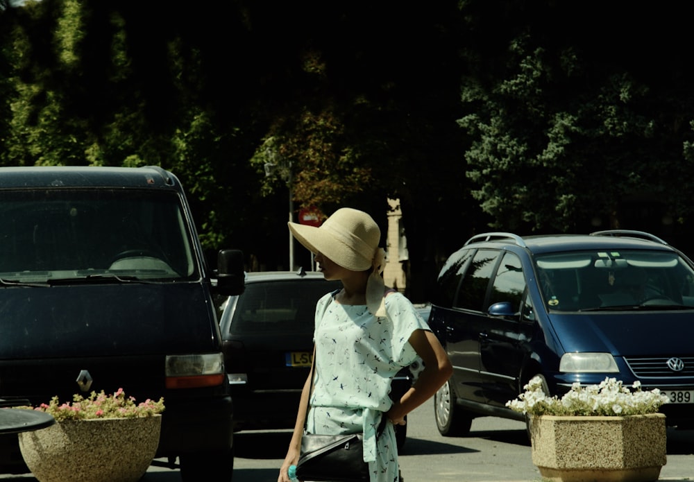 a man walking down a sidewalk