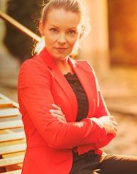 a person in a red suit