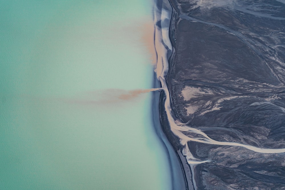 a close-up of a beach