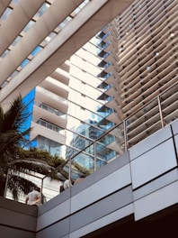 a building with glass walls