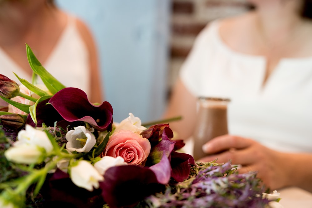 a bouquet of flowers